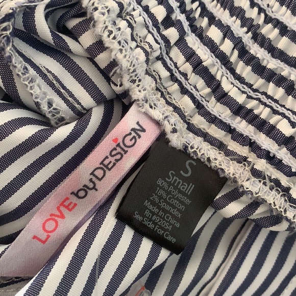 🏷️ LOVE by Design Striped High Low Hemline Top S - Picture 7 of 8